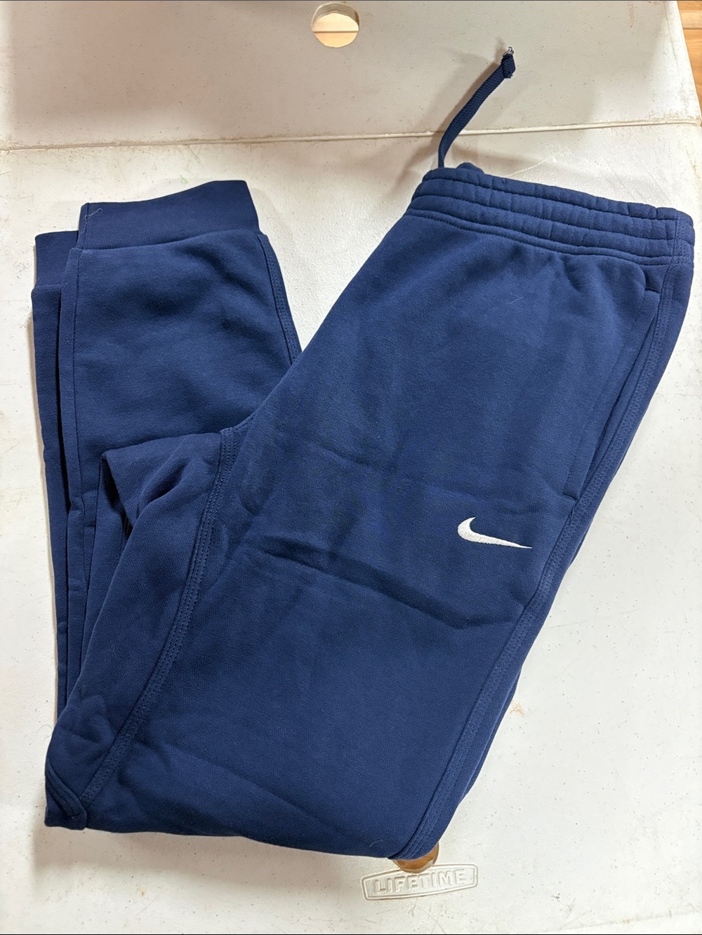 Nike Navy & White Boys' Jogger Sweatpants